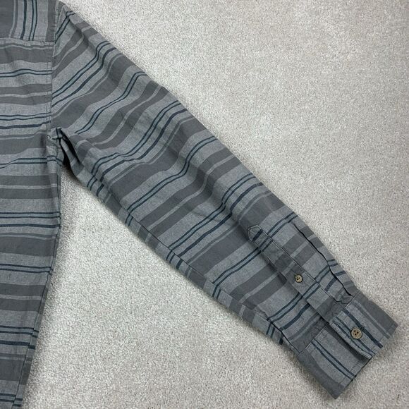 Tentree Linen Blend Hooded Long Sleeve Button Front Shirt Mens XL - Picture 12 of 16